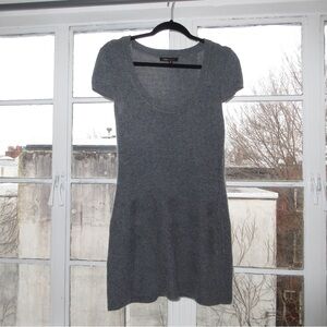 BCBGMaxAzria Heather Gray Knit Sweater Dress